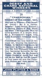 1988 Imperial Tobacco Derby and Grand National Winners #24 Cameronian Back